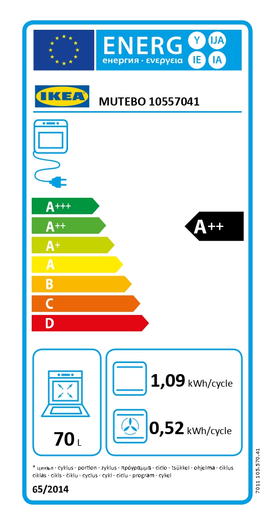 Energy Label Of: 10557041