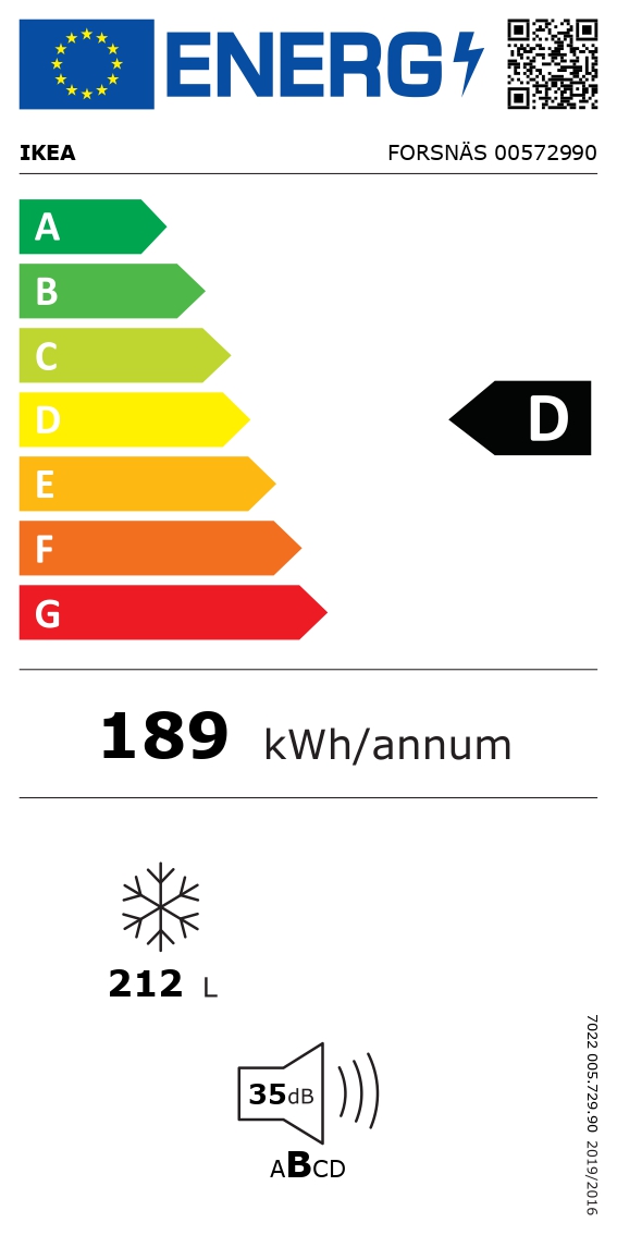 Energy Label Of: 00572990