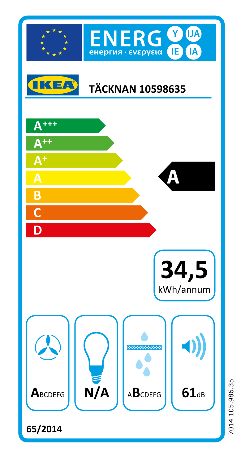 Energy Label Of: 10598635