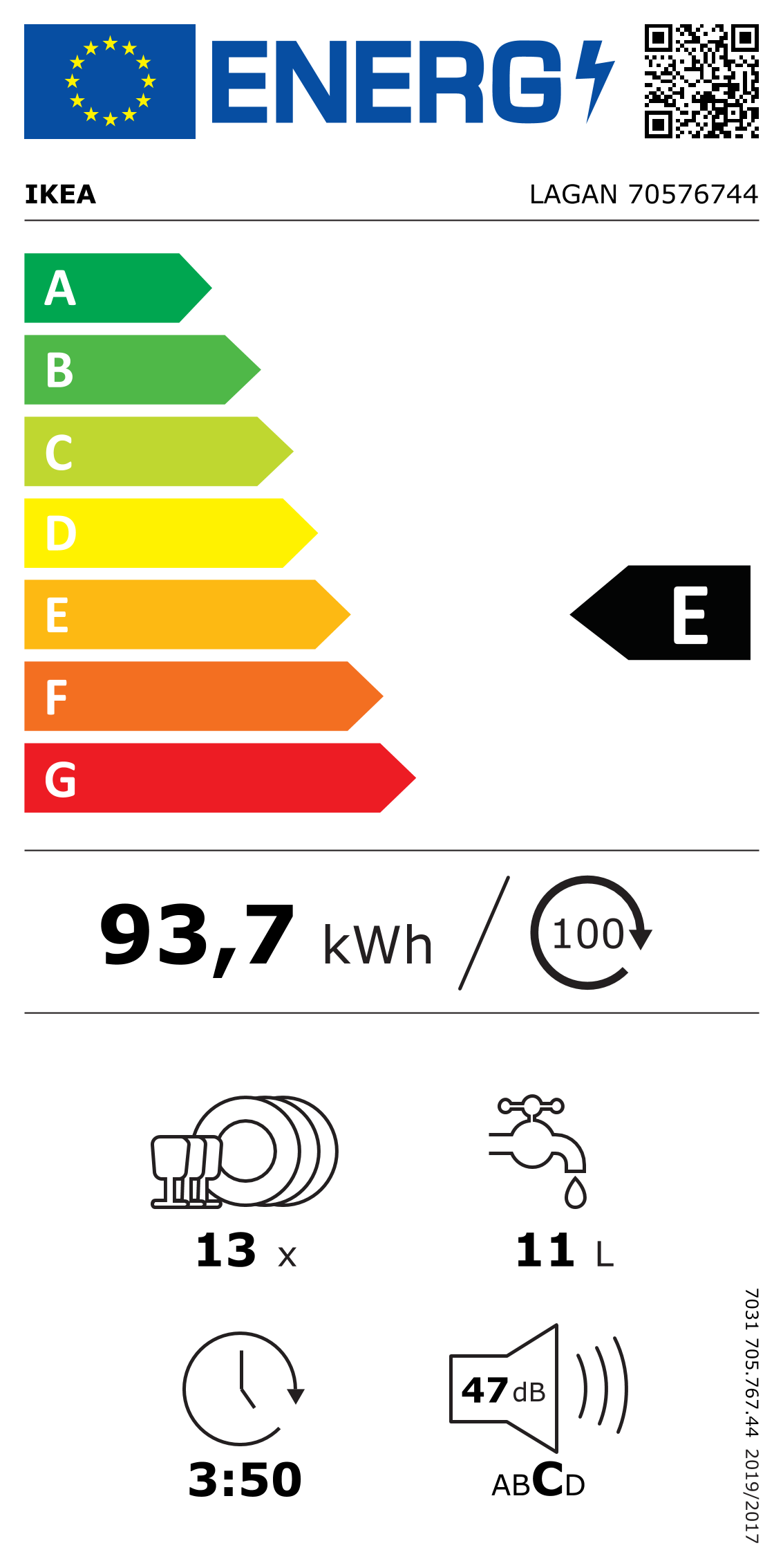 Energy Label Of: 70576744